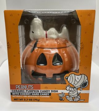 Peanuts/ Snoopy Halloween Pumpkin Ceramic Candy Dish