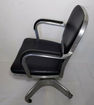 Vintage Industrial McDonnell Aircraft Aluminum Tanker Office Chair MCM Space Age 2