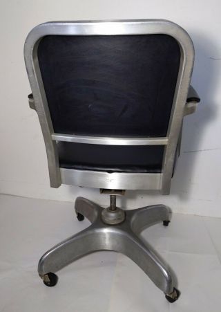Vintage Industrial McDonnell Aircraft Aluminum Tanker Office Chair MCM Space Age 3