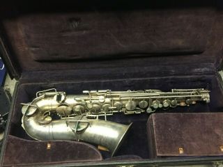Vintage 1920s Buescher Elkhart Inc.  Tru - Tone Low Pitch Saxophone