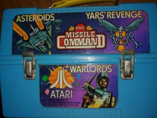 Vintage 1983 Atari Plastic Lunch Box With Thermos
