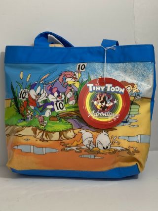 ✨ Vtg Wb Warner Bros 1990 Tiny Toon Adventures Pyramid Handbag Bags Tote W/tag