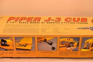 Vintage 2001 Nos Sig Piper J - 3 Cub 1/5th Scale Balsa Wood Rc Model Airplane Kit
