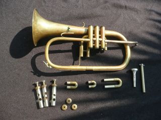 Vintage Bb Anonymous Flugelhorn - Probably French - Vgc - Great Player