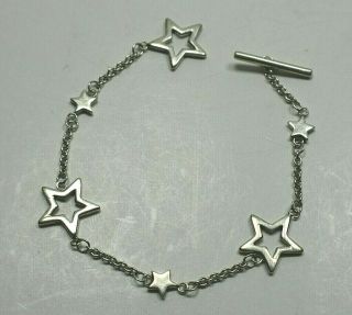 Tiffany & Co.  Star Bracelet Sterling Silver Vintage 7 "