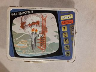 VINTAGE 1977 SPACE SHUTTLE ORBITER ENTERPRISE METAL LUNCH BOX WITH THERMOS 2