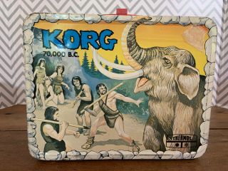 Korg 70,  000 B.  C.  1975 Metal Lunchbox King - No Thermos