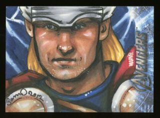 2012 Upper Deck Avengers Assemble Thor Art Sketch Card By Jonathan D.  Gordon