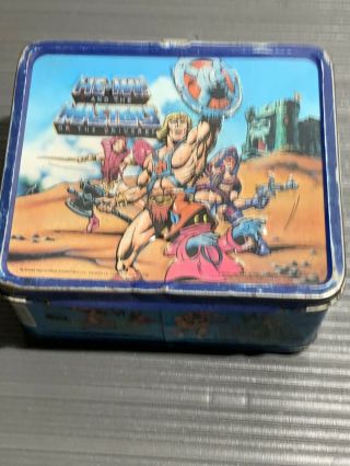 Vintage He Man Metal Lunch Box From 1984.  No Thermos