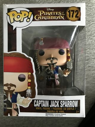 Funko Pop Pirates Of The Caribbean 172 Captain Jack Sparrow Movies
