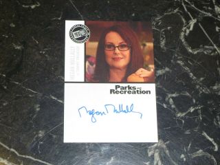 Megan Mullally Signed Parks And Recreation Autograph Trading Card Press Pass,  2