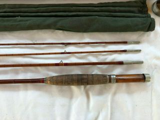 Vintage F.  E.  Thomas Dirigo 9 ' Bamboo Fly Rod w/ Bag & Case 2