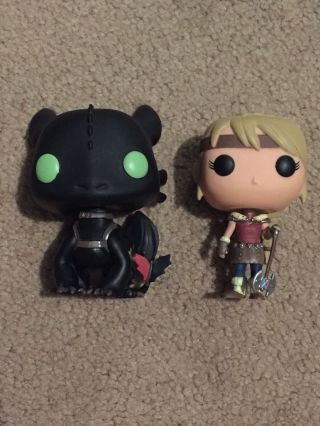 How To Train Your Dragon 2 Astrid Funko Pop 96 Retired 2014 And Toothless Nib
