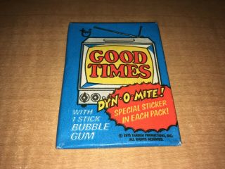 Vintage 1975 Topps Good Times Tv Show Wax Pack
