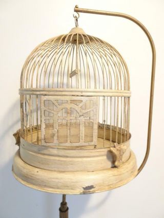 Vintage Hanging Bird Cage With Stand