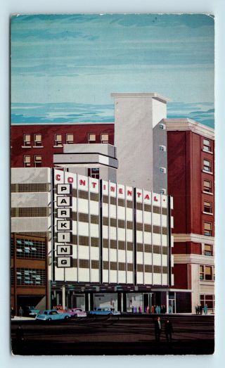 Dallas,  Tx Continental Building Mid Century Modern Vtg Postcard
