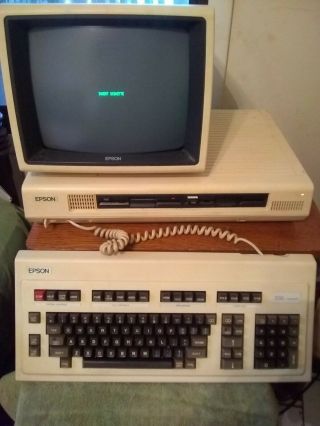 Vintage Epson Qx10 Computer.  Powers Up But.