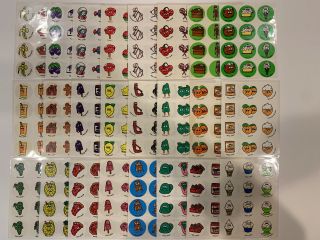 Vintage Ctp Matte Scratch And Sniff Stickers Complete Set Of 24 Sheets