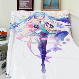 Japan Anime Hatsune Miku Blanket Plush Rug Summer Quilt Blanket Sofa Blanket