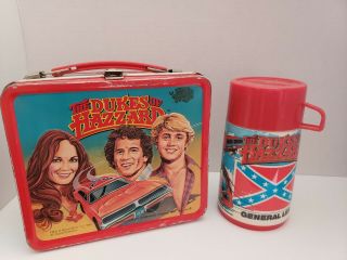 Vintage Dukes Of Hazard Lunch Box And Thermos