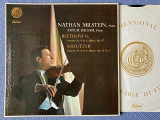 Nathan Milstein & Balsam Beethoven Sonata Orig Capitol Pao 8430 Us - 1958 Lp Nm -