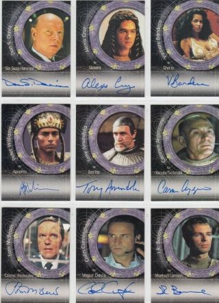 Stargate Sg - 1 Seasons 1 To 10 & Heroes Autograph / Auto Card Selection