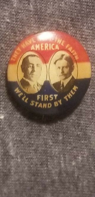 13 Woodrow Wilson / Marshall Pinback Pin Button President Political