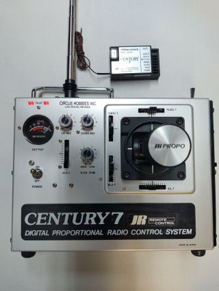 Jr/century 7 Vintage Single Stick Radio Control Transmitter  W/receiver