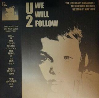 U2 We Will Follow Lp Colored Vinyl Coda Live 1983 Boston