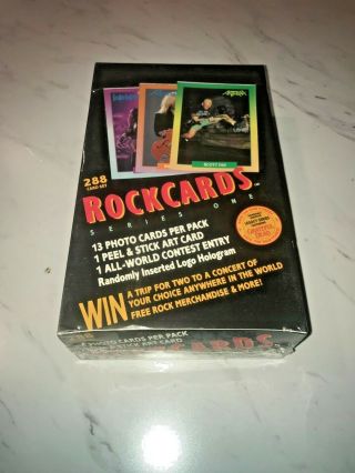 1991 Brockum Rock Cards Wax Box Series 1 36 Packs Jerry Garcia Inserts