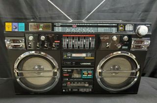 Vintage Lasonic Trc - 931 Radio / Headphone Jack / Dual Cassette Boombox