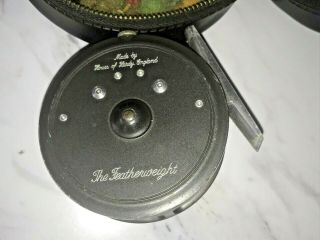 Vintage Fly Fishing Reel Hardy Brothers Featherweight With Factory Case
