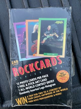 1991 Brockum Rockcards Series One 1 Factory Box Qty