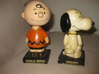 4 Vintage Peanuts Comic Strip Bobble Head Nodder Charlie Brown Linus Snoopy Lego 2