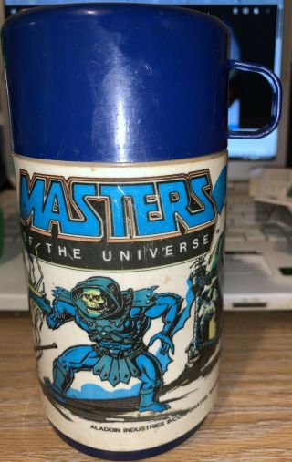 Vintage 1983 Motu Masters Of The Universe He - Man Skelator Lunchbox Thermos