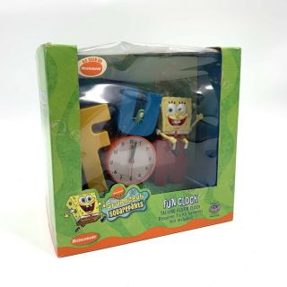 2002 Tek Time Musical Singing Fun Spongebob Squarepants Alarm Clock Nib Rare