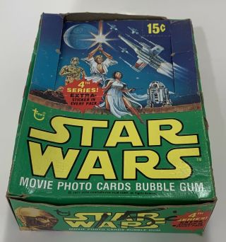 1977 Topps Star Wars Series 4 Empty Wax Box C - 3po Error Series