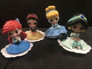 Banpresto Q Posket Sugirly Disney Princess Assorted Figure Set Of 4 - No Boxes