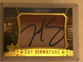 Decision 2016 Ted Cruz Gold Foil Cut Signature " Autograph " Card