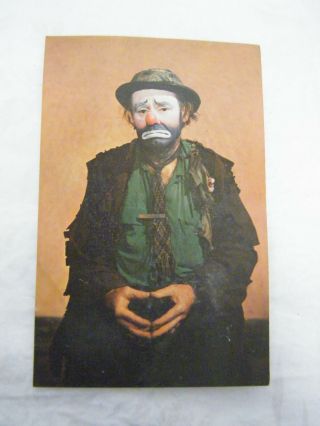 Vintage World Famous Emmett Kelly As " Weary Willie " World Famous Clown Post Card