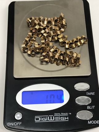Vtg Custom Gold Necklace 15” Estate Chain 10k 14K Gold 10.  4 grams Scrap Link 3