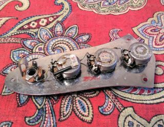 Vintage 1972 Fender Jazz Bass Loaded Control Plate W/ Screws