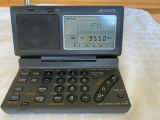 Vintage Sony Icf - Sw100s Portable World Band Receiver Complete Kit