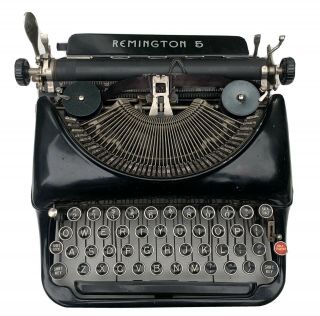 Vintage Remington No.  5 Typewriter Portable Vtg Antique