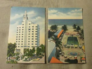 The Ritz Plaza Hotel And Pool,  Miami Beach,  Fl,  Vintage Postcards