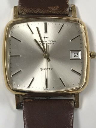 Vintage Swiss Hamilton Masterpiece Quartz Watch 10k Gold Filled