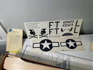 Vintage Top Flite P - 47 Thunderbolt R/C Model Airplane Kit Complete NOS 2