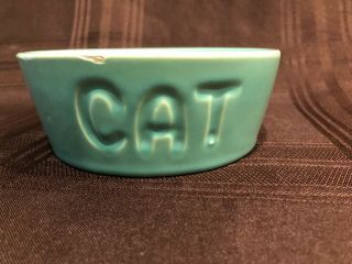 Vintage Bauer Pottery Cat Bowl 5 3/4” Hard To Find