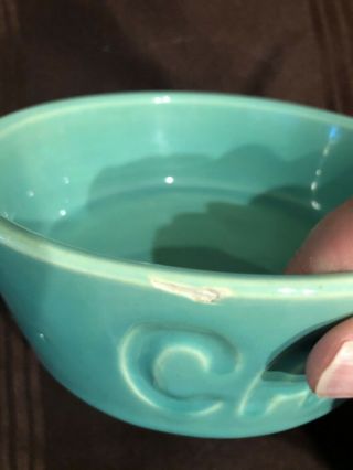 Vintage Bauer Pottery Cat Bowl 5 3/4” Hard To Find 2