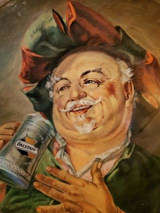 Vintage Lemp Tray Falstaff Beer Advertising Sign Tin Litho.  Sir Falstaff